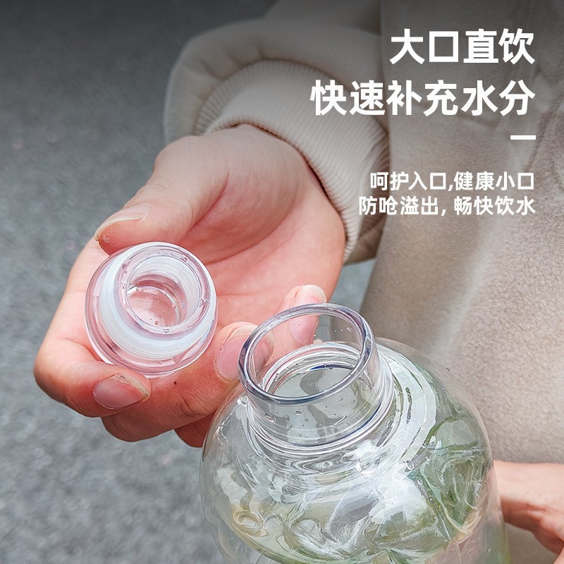 目盛り付き耐熱プラスチックカップ、人気の透明携帯カップ、アウトドアポータブルスポーツウォーターカップ、在庫あり透明タイプ|undefined