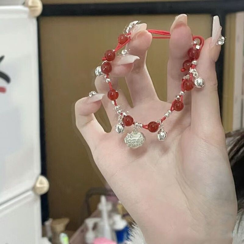 福气满满!新中式平安扣编织手链女小众高级感本命年手绳情侣手饰|undefined