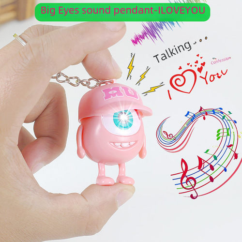 Big-eyed Keychain Pendant, One-eyed Girl Sound Monster Cute Cartoon Funny Valentine's Day Declaration Doll Gift