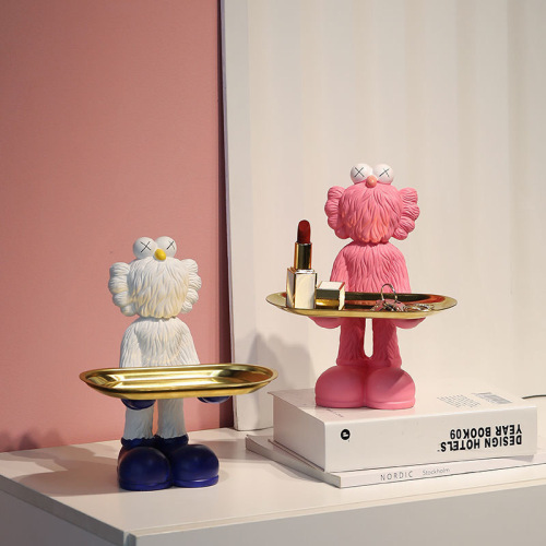 Creative Cartoon Doorway Entrance Key & Jewelry Storage Box Decorative Item: Sesame Street Doll Figurine for Living Room Display