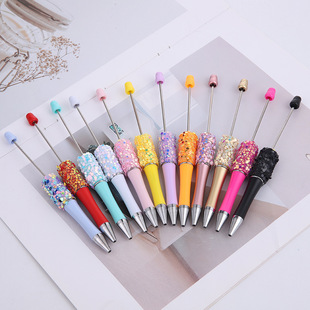 New DIY stars beaded pen creative multi-color ballpoint pen cross-border hot beaded gift stationery in stock wholesale