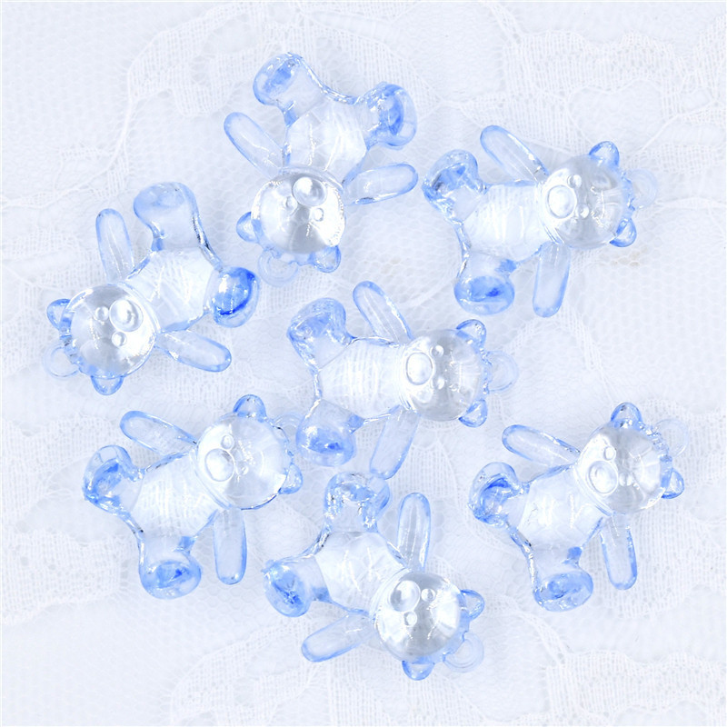 Oso de plástico transparente bebé bautismo bebé ducha Luna Llena regalo niño niña decoración 12