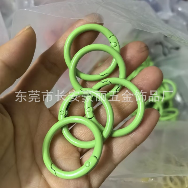 Labubu マカロン 33 ミリメートルスプリングバックル diy ジュエリー内径 25 ミリメートルオープンサークル 1.0inch カラースプリングサークル|undefined