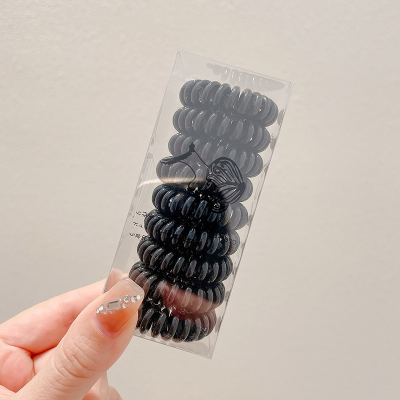 Cuerdas de cabeza de alta elasticidad duradera niñas delicadas anillo de cabello de alta calidad cuerdas de cabello de cola de caballo atadas de cabello correa cubierta de cuero