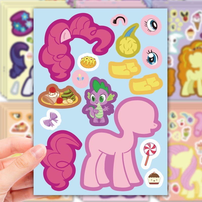 マイリトルポニー着せ替えステッカーピーチソフトララパープルスカイデイズ子供の教育着せ替えゲーム DIY 手作りステッカー|undefined