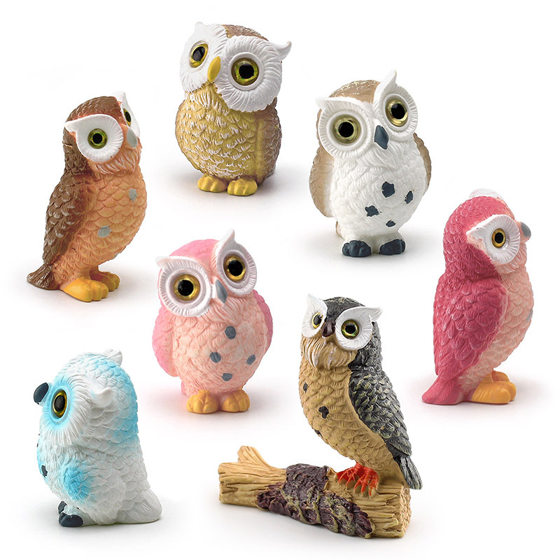 Transfronterizo de los niños de simulación cognitiva búho almacén mono águila pájaro modelo animal decoración de escritorio adornos