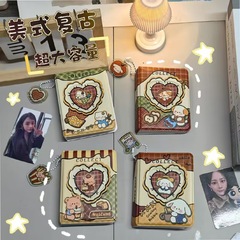 高颜值复古风小猫可爱一宫格收纳卡册3寸追星适用相片小卡收纳册