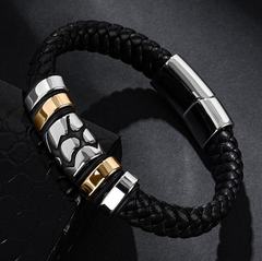 速達通欧米の新型ファッション男性パンク熱売ブレスレット皮編みブレスレットメーカー直販