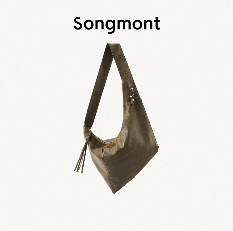 【蒋奇明联名款】Songmont山下有松破壳系列种壳包中性斜挎hobo包|undefined