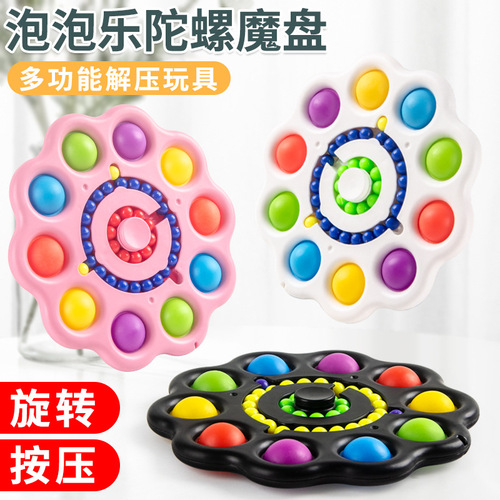Finger Bubble Fun Gyro Rat-Killing Pioneer: Finger Gyro Keychain, Stress-Relief Handle Switch, and Magic Disc Toy