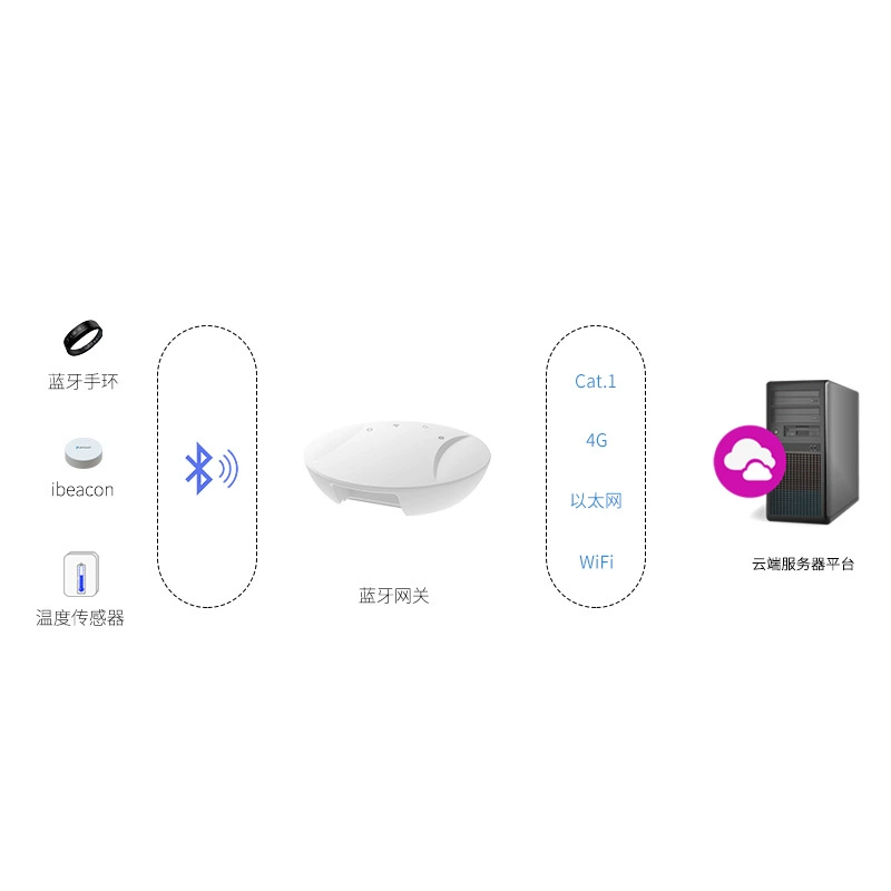 BLE4.2/5.0 Bluetooth шлюз подключает 28 Bluetooth устройств VDB2602 Ethernet/WIFI/4G