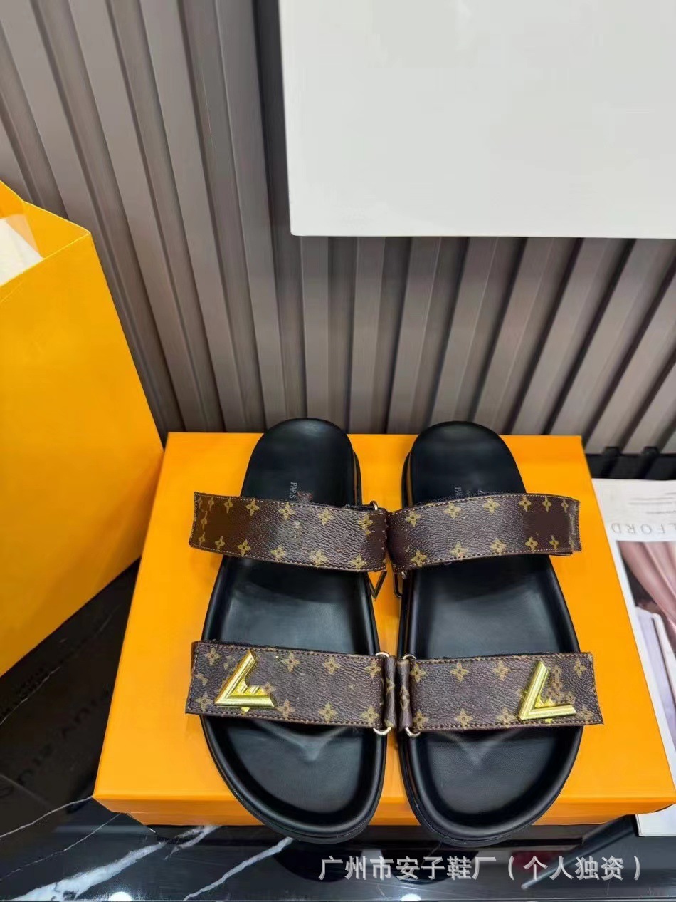 2024 nueva Europa, América, Oriente Medio, Nigeria, Singapur, Camboya, hebilla de cinturón de metal, velcro, zapatillas planas