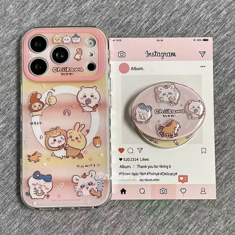Cartoon-Themed Case Suitable for Samsung S23 Fe, S26 Ultra/S24 Plus/S21, Magnetic Compatible with Apple 17 Pro Max