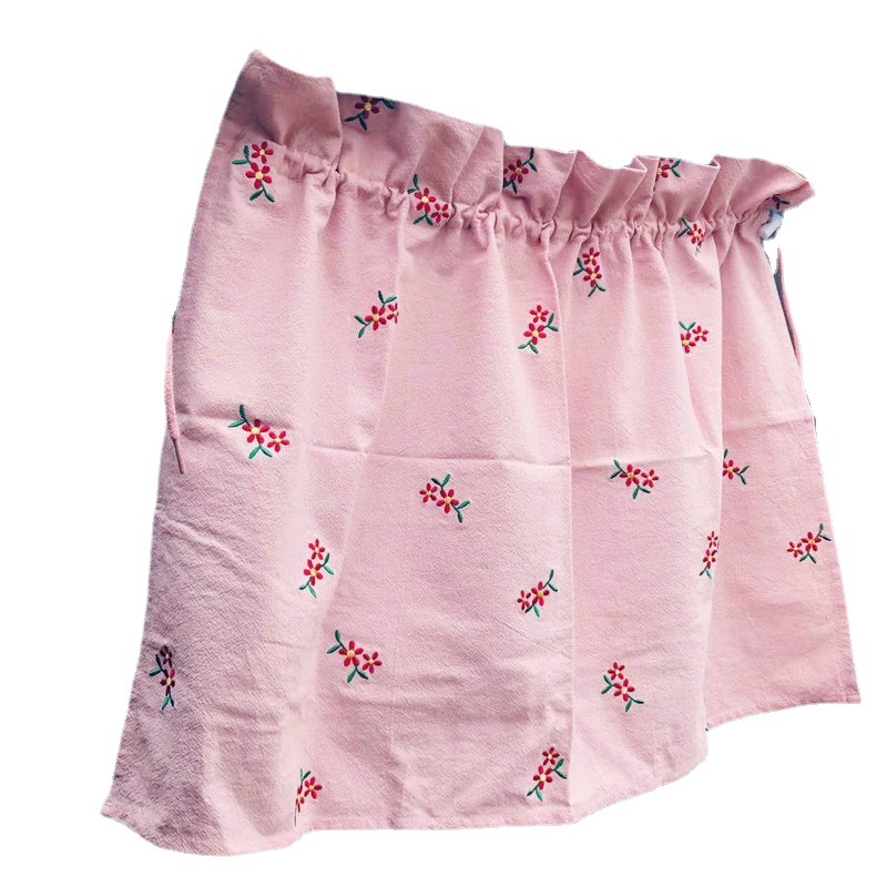 (2개) INS 한국식 자동차 커튼 수놓은 그늘 커튼 선 스크린 단열 면 흡입 형 UV 보호  선 스크린 커튼