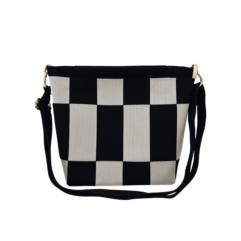 Bolso de punto de mensajero simple de nueva moda Bolso de hombro casual de gran capacidad Bolso Tote Bolso de viajero diagonal para mujer