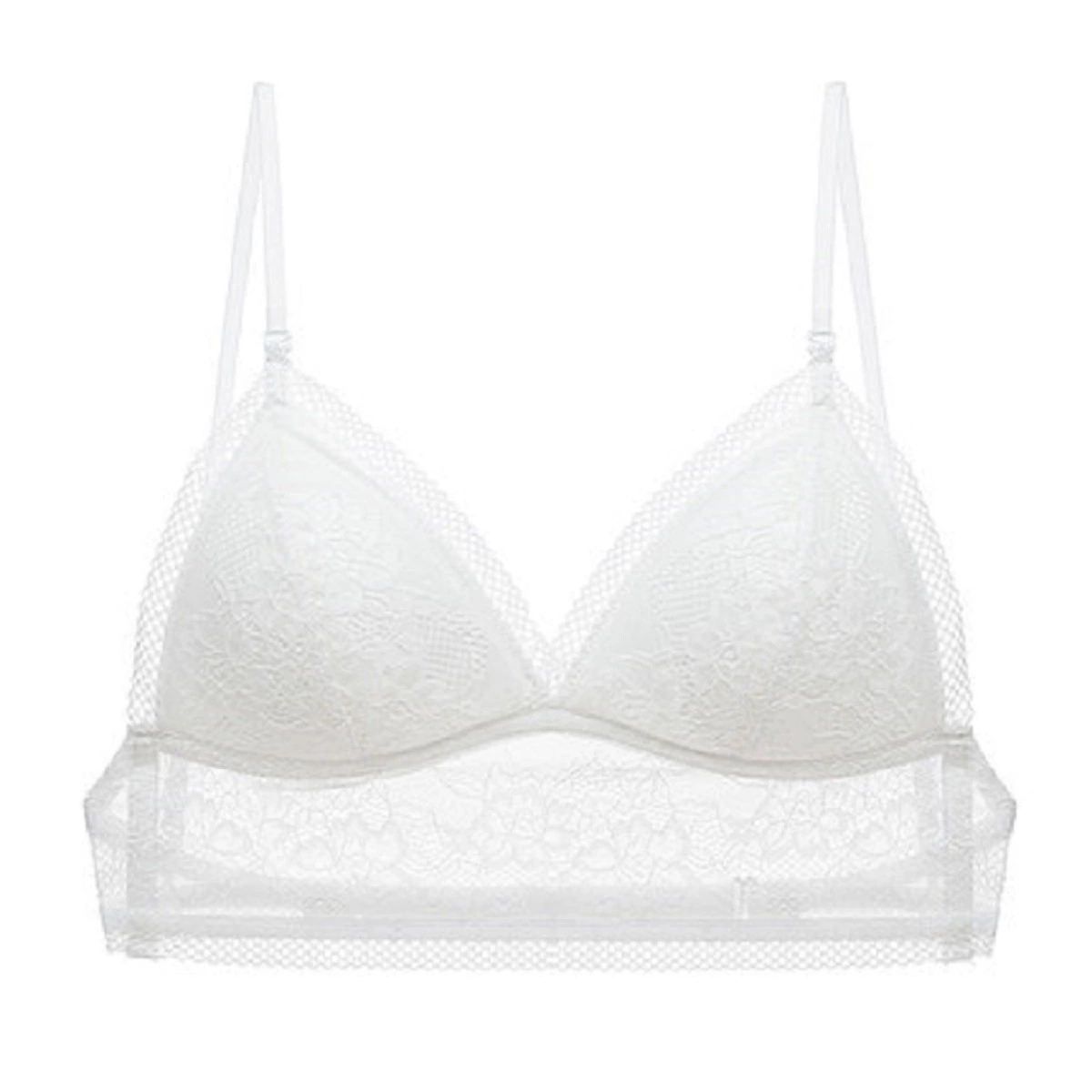 Ultra thin sexy invisible lace wireless bra, backless, beautiful back