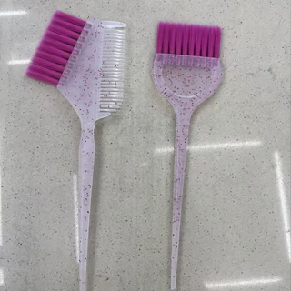 厂家直销透明水晶闪片美发挑染刷子焗油挑染梳上色搅拌器染发工具