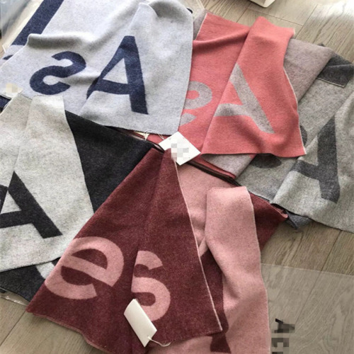 Wool scarf advertising letter scarf autumn and winter Nordic designer AC home wool logo logo woven gift