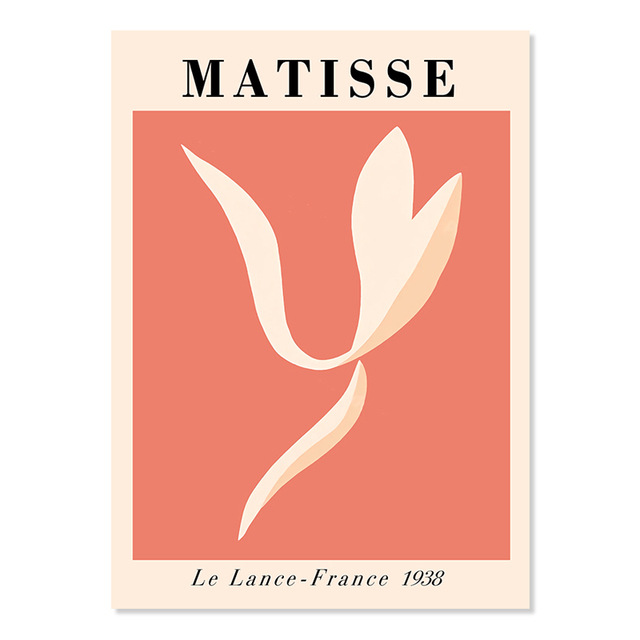 Matisse Simple Abstract Line Plant Pumpkin Poster Nordic Living Room Bedroom Decorative Painting Core