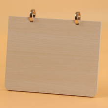 新款金属环台历木架月历底座木艺底托专版印刷制作多功能台历木板