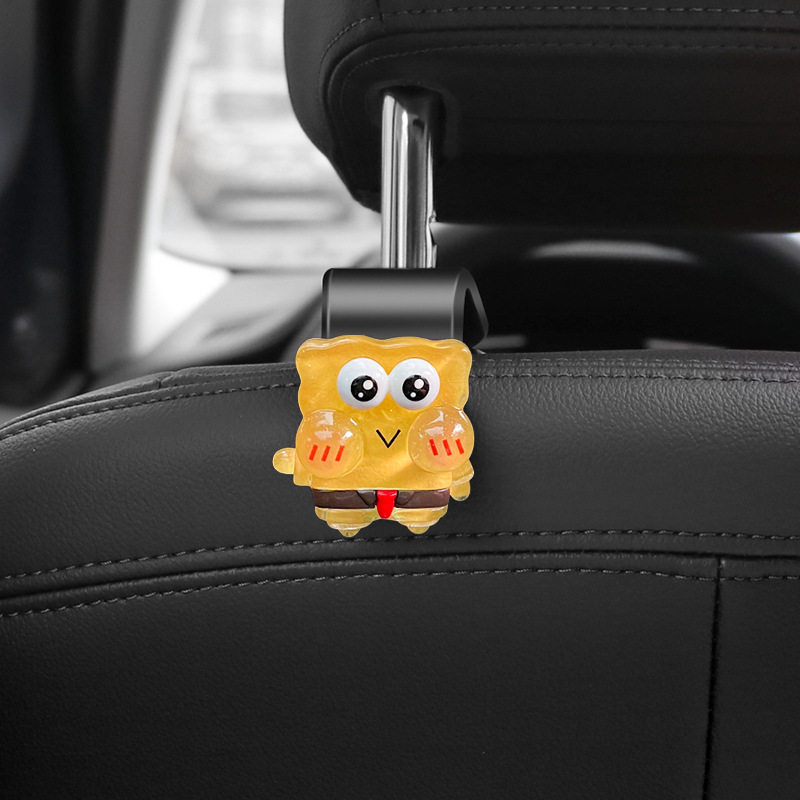 Gancho trasero de automóvil Gancho de respaldo de asiento de dibujos animados Gancho multifuncional para automóvil en automóvil Gancho pequeño para automóvil Gancho de asiento