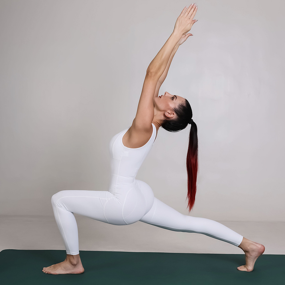 European and American Spring and Summer New Yoga Jumpsuit Women's Breathable High Waist Hip-lifting Running Sports Fitness Suit Women's Yoga Suit