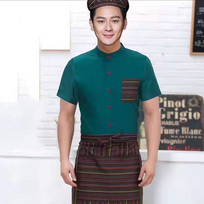 Tema occidental restaurante café hombres y mujeres ropa de trabajo Otoño e Invierno pastel hornear panadería camarero ropa de trabajo manga larga