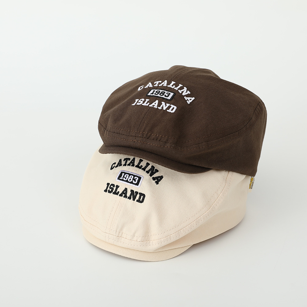 Boina infantil otoño-invierno para niños bebés 2024 nuevo invierno para niños guapo lengua de pato Gran Bretaña