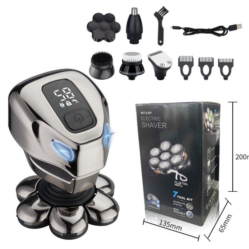 Amazonの人気シェーバー メンズ電気ヒゲシェーバー 7枚刃 ボブヘアアーティファクト 多機能シェーバー 卸売|undefined