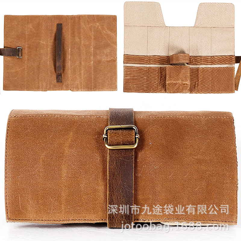 亚马逊新款可折叠调酒师工具包酒吧调酒工具收纳包随身便携收纳包