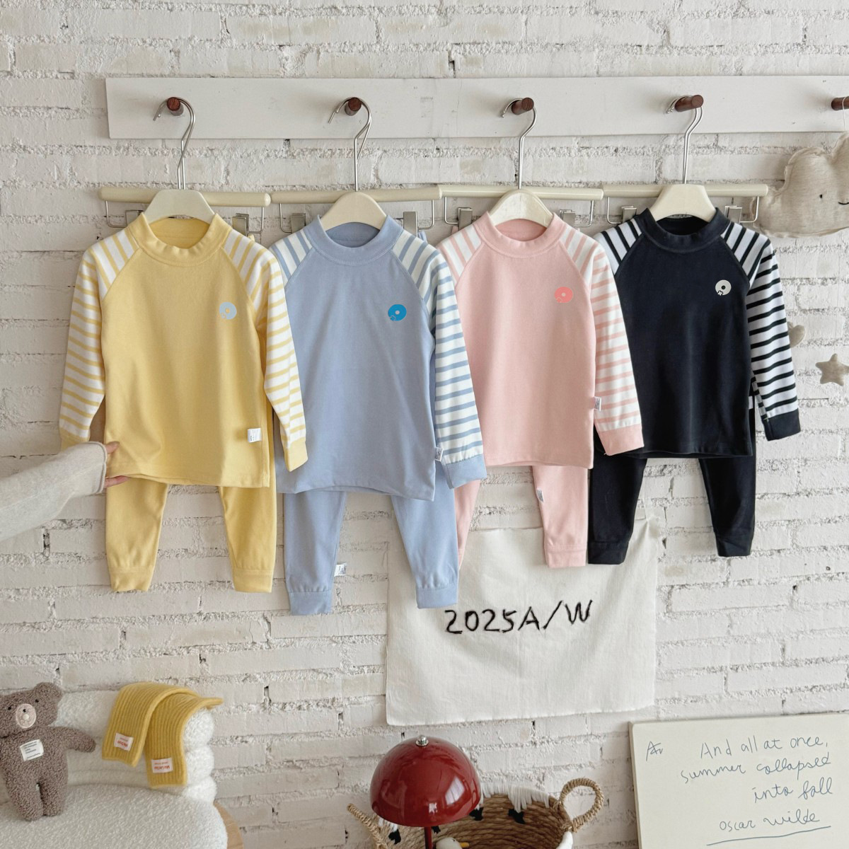 Pantalones de otoño de cuello medio sin hueso ropa interior set pijamas de primavera y otoño calentamiento para padres e hijos ropa de hogar caliente