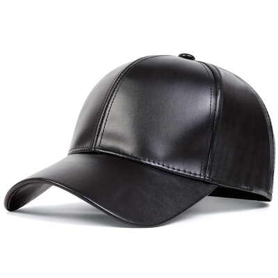 W 75661 PU Leather Baseball Cap 男士棒球帽 跨境供應亞馬