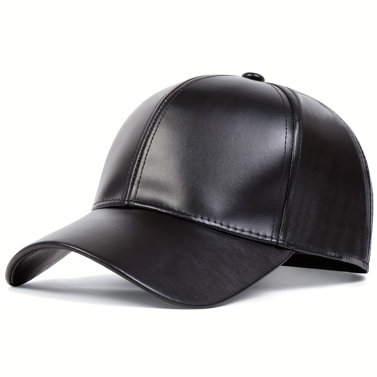 W 75661 PU Leather Baseball Cap 男士棒球帽 跨境供應亞馬