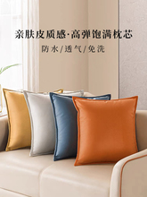 橙色抱枕沙发客厅靠枕套罩轻奢高级感超大号床头不含芯枕头靠归学