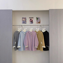 如此可爱 2025秋冬娃娃领减龄可爱中长款双面羊毛大衣小个子必备