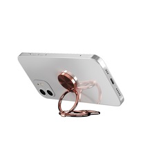 新款创意手机支架金属超薄桌面直播磁吸车载多功能折叠指环扣支架