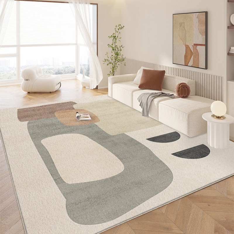 Living Room Carpet, Bedroom Bedside Blanket, Light Luxury High-End Sofa Coffee Table Blanket, Cream Style No-Wash No-Care Room Floor Mat