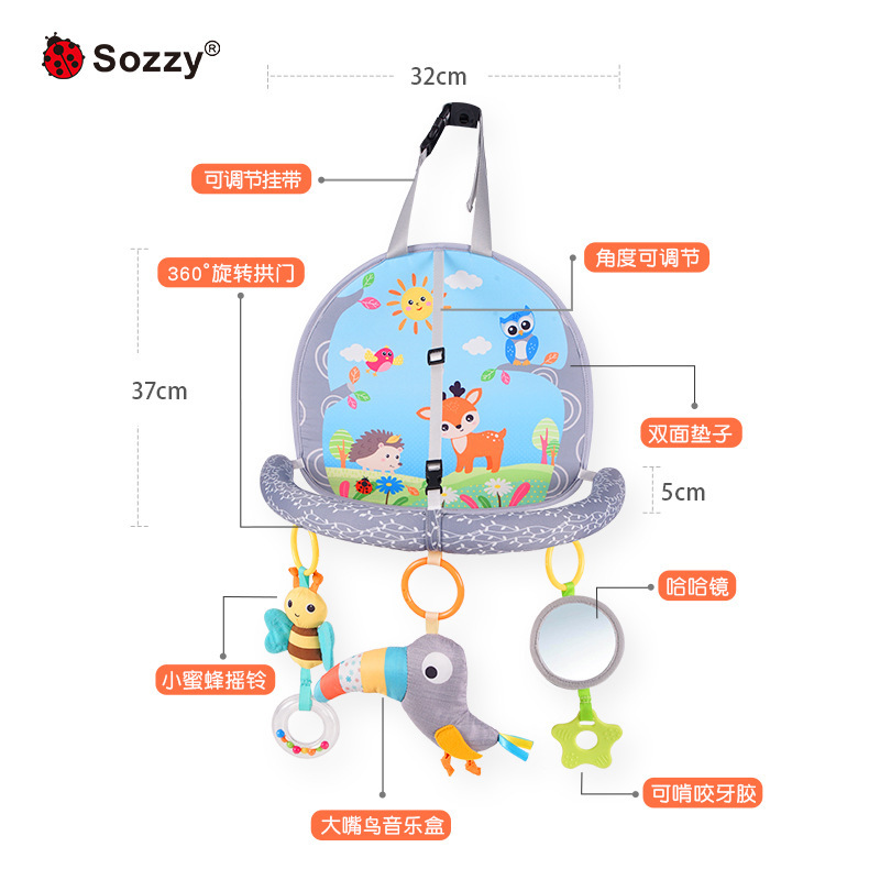 Sozzy tornos para bebés colgando juguetes colgantes de calma juguetes colgantes de automóviles juguetes colgantes de asiento de seguridad