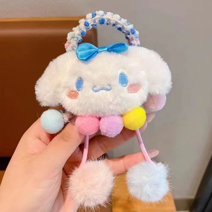 Coolomi banda de pelo para niños cuerda de pelo lindo Sanrio lana de dibujos animados banda de goma chica Cola de Caballo bola accesorios para el cabello