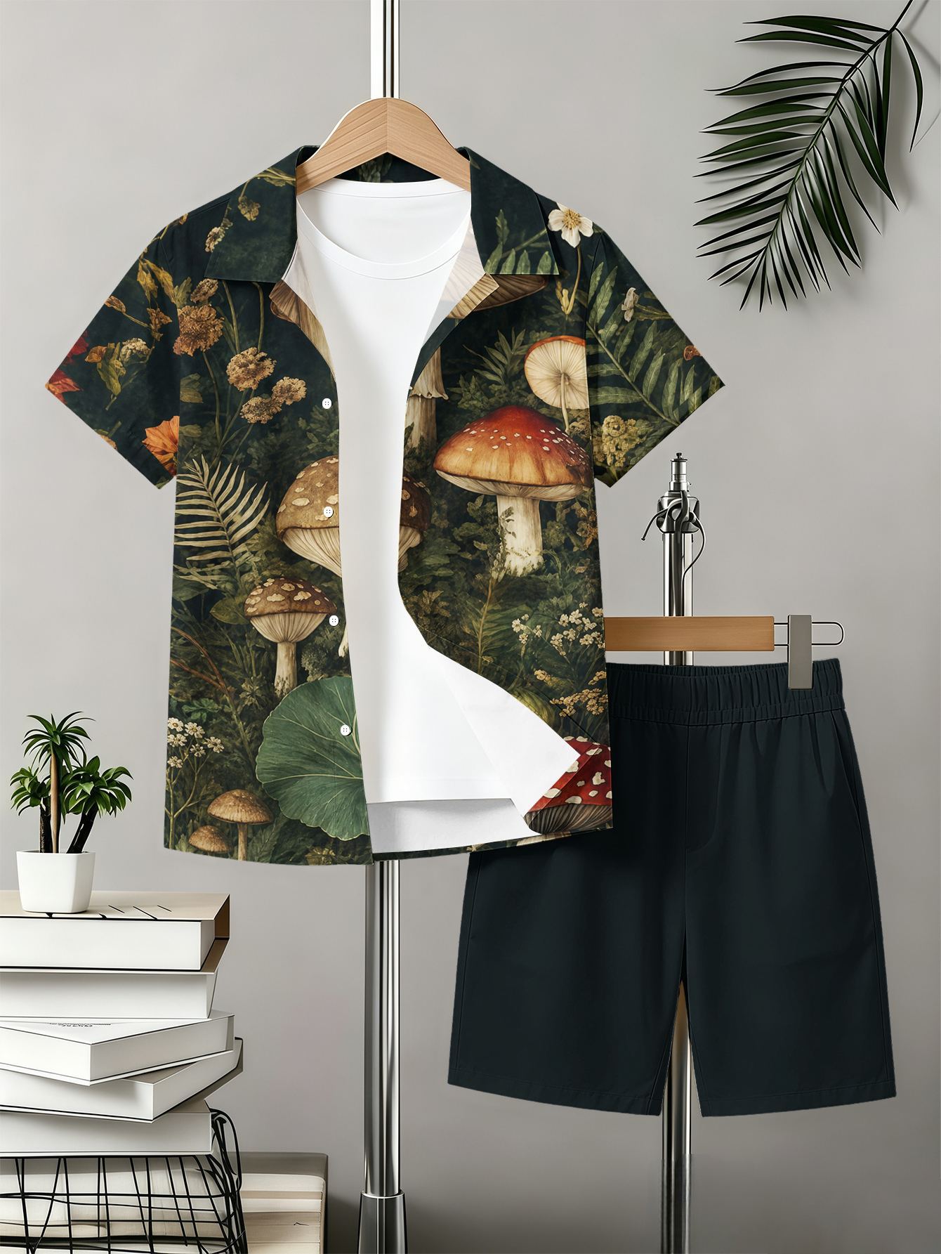 Boys 3d Printed T-shirt And Shorts Set With Pattern Designs_voghion.com