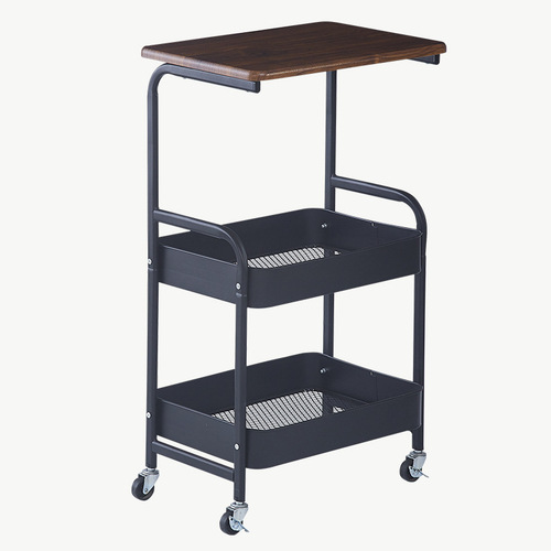 Trolley storage rack for vegetables, fruits, snacks, books, storage rack, living room, kitchen, trolley storage rack with table