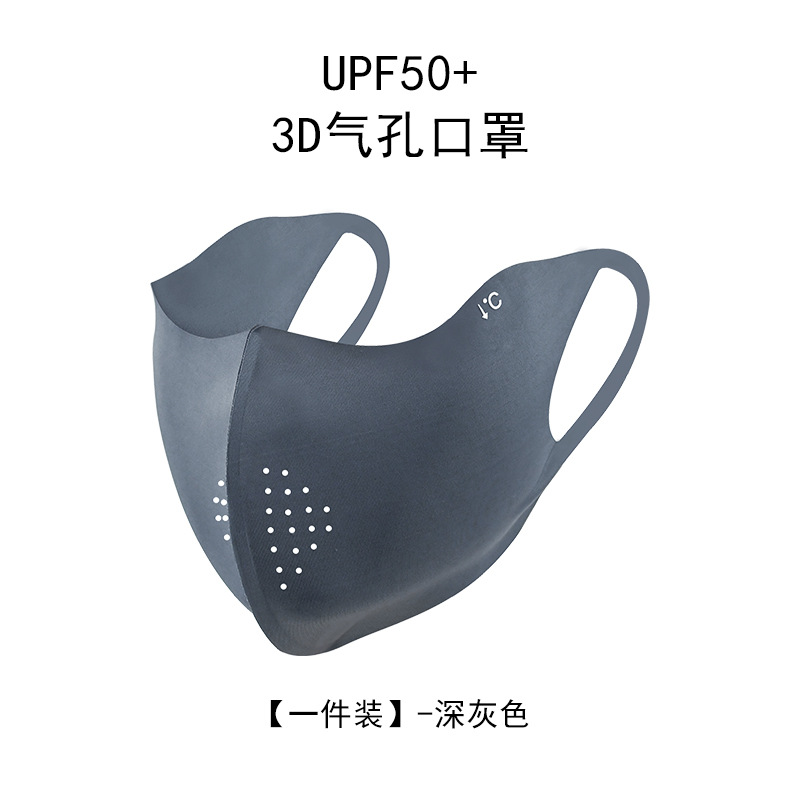 Verano máscara de protección solar UV 3D esquina de protección de ojos delgada y ligera máscara de protección solar permeable