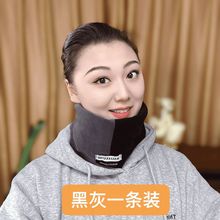 围脖秋冬双层奥利绒加厚保暖脖套户外时尚男女款柔软围巾拼色套头