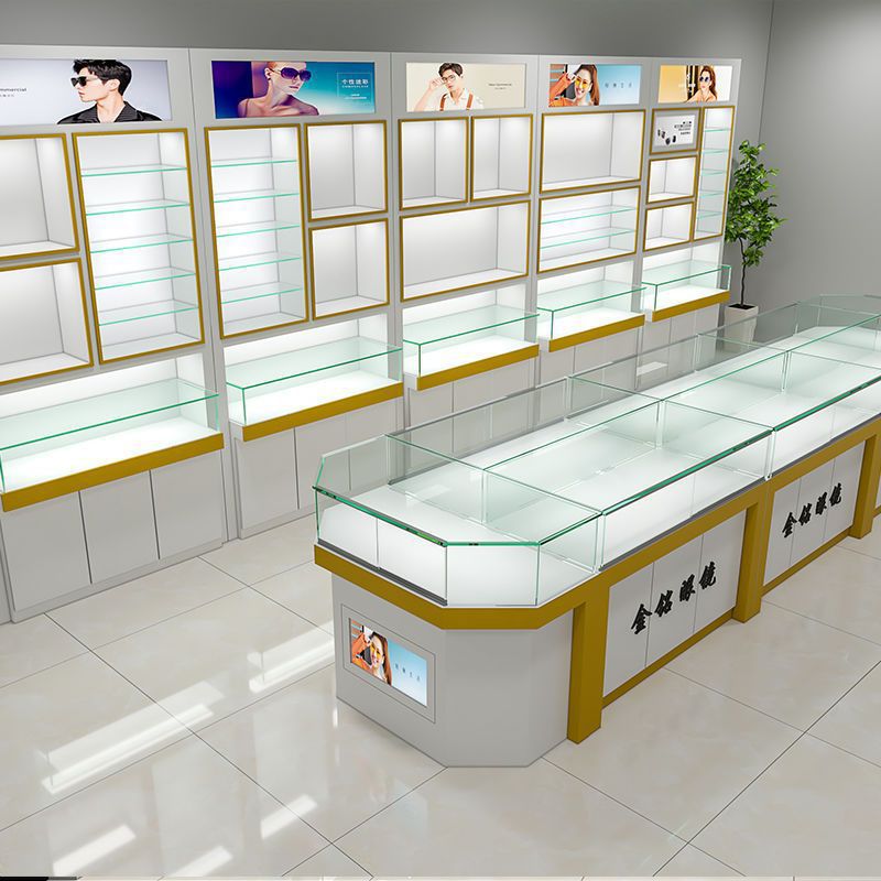 眼镜展柜台眼镜柜子眼镜店陈列柜台实木眼镜货架展柜商用