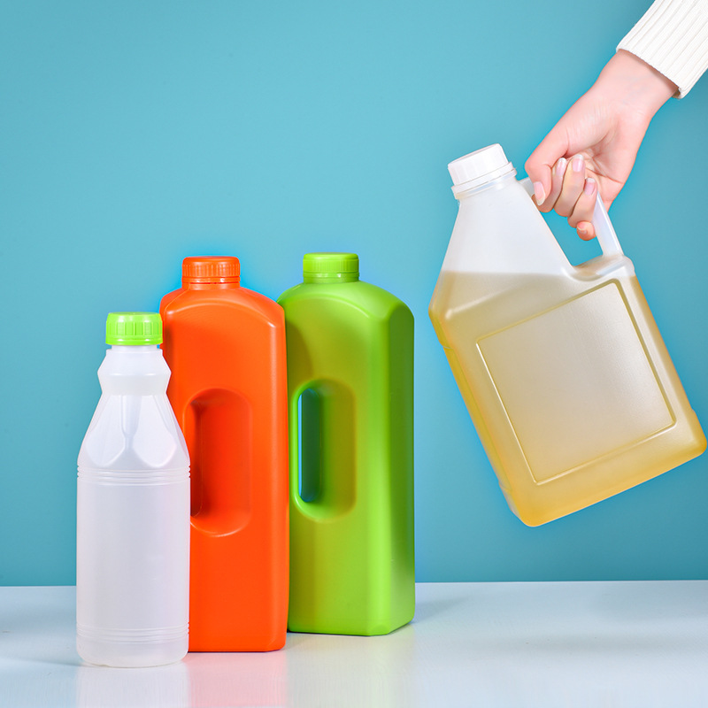 Gold and Jade Plastic Bottle Sealed Concentrated Juice Fruit Puree Sample Bottle Beverage 1000ml-5L Refill Jam Bottle Wholesale