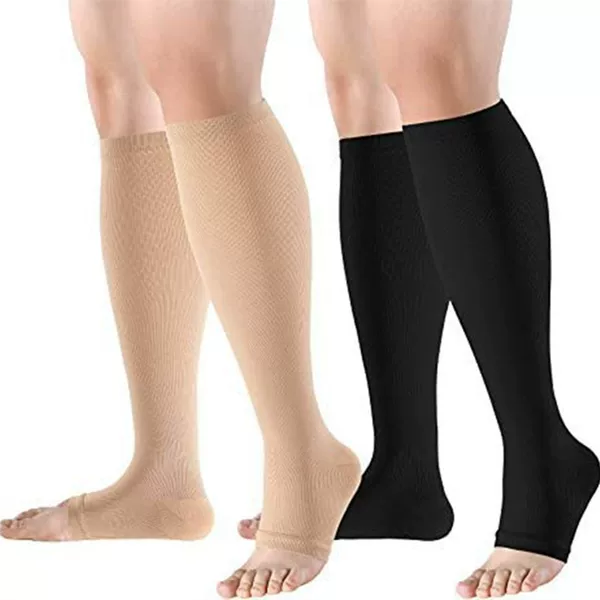 Strict selection of cross-border open toe compression socks new tube calf socks sports leg plastic compression socks in stock wholesale
