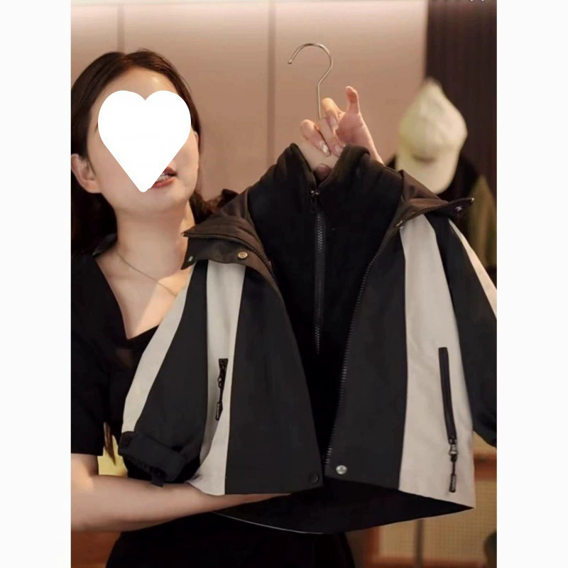 Детская Женская штурмовая куртка мужской ветрокостюм 2023 Осенняя новая куртка три в одном, куртка мужская из двух частей, независимая станция