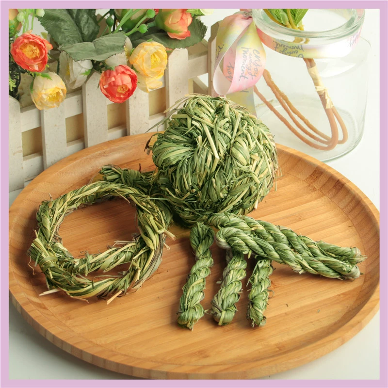 Трансграничные поставки: игрушки для кроликов в наличии – мячики из тимоти, плетеные мячики из травы для снятия скуки и жевания для молодых кроликов