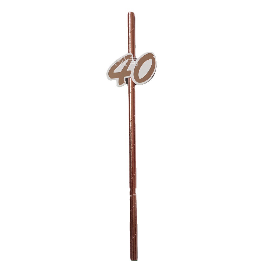 Paja de papel internet celebridad paja 40 21 30 cumpleaños postre pastel bar bebida tarjeta paja decoración del partido