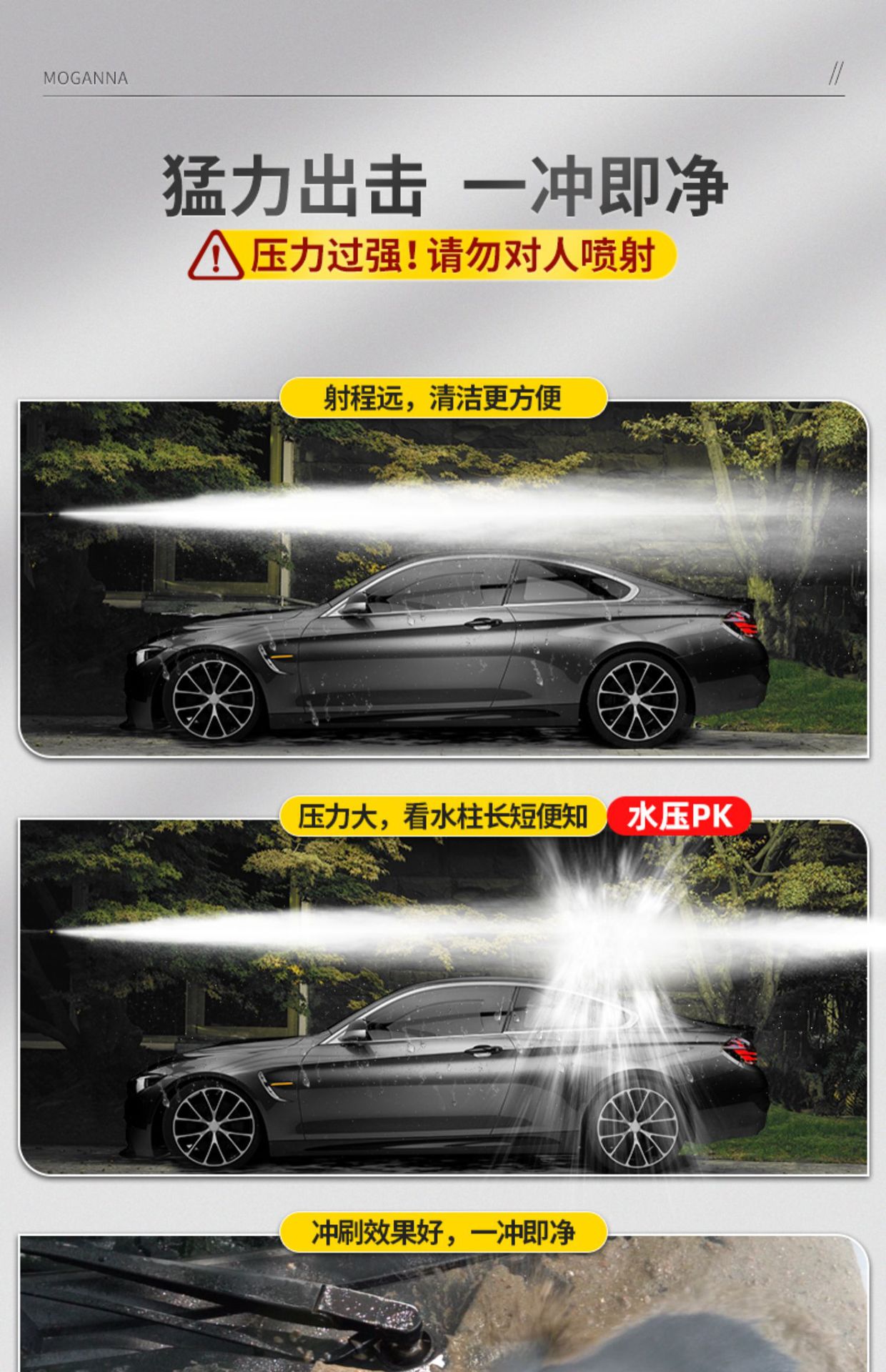 Suitable for Car Washing Machine 220V High-Power Cleaning Machine Supercharged Water Gun Car Household High-Pressure Powerful Floor Washing Artifact